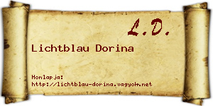 Lichtblau Dorina névjegykártya