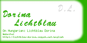 dorina lichtblau business card